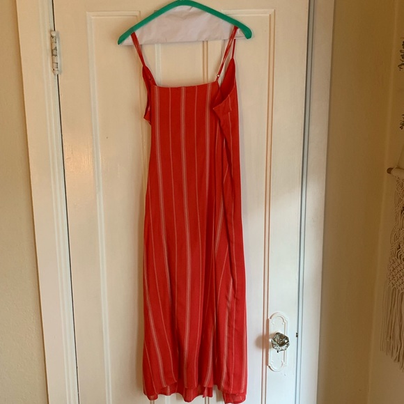 Amuse Society red striped wrap midi dress - Picture 3 of 5